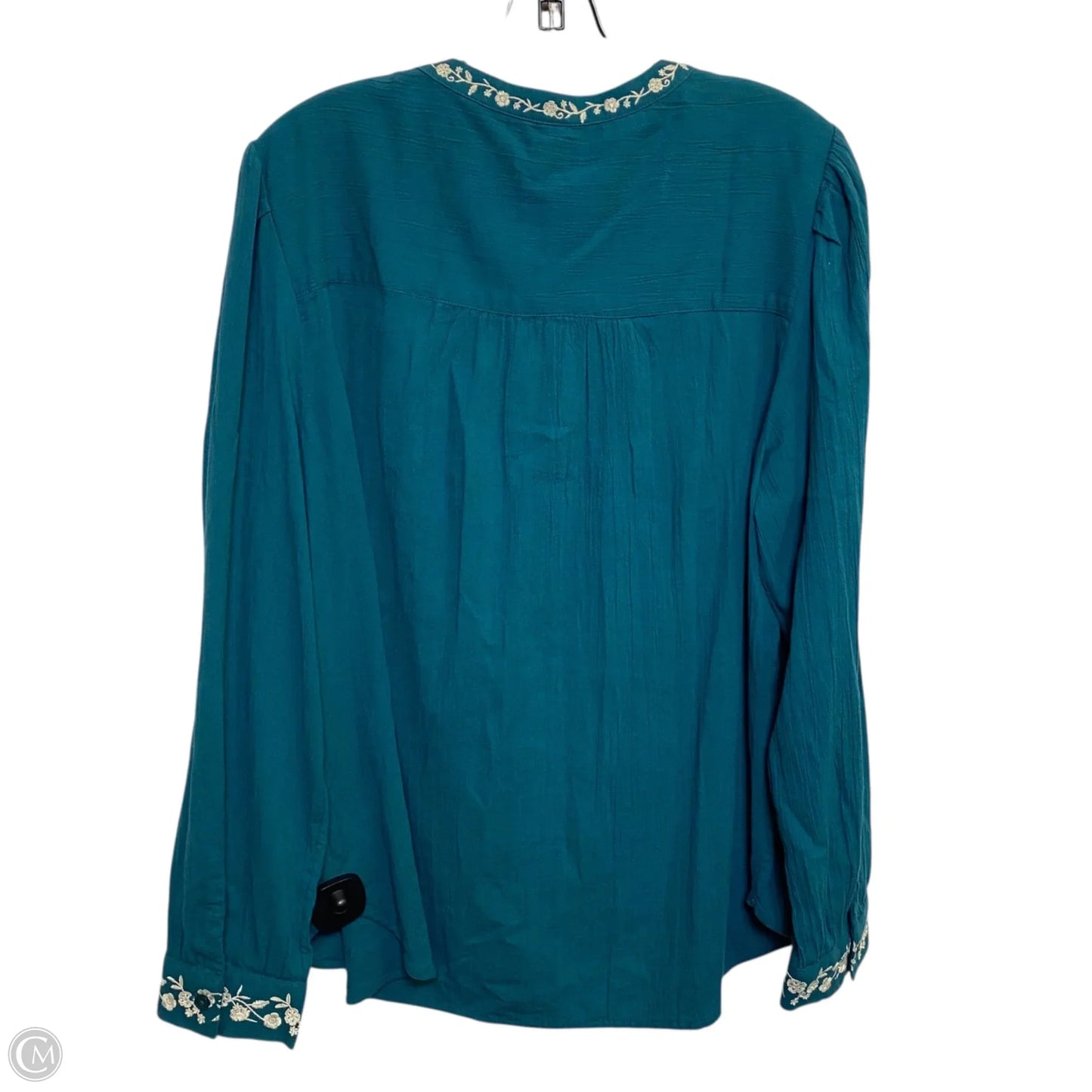 Top Long Sleeve By Wonderly In Green, Size: L