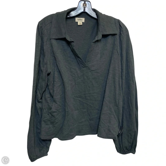 Top Long Sleeve By Upwest In Grey, Size: Xl