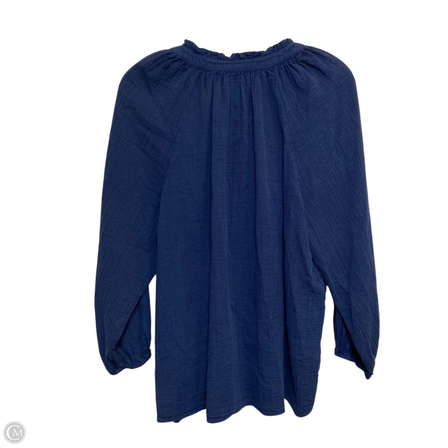 Top Long Sleeve By Wonderly In Blue, Size: L
