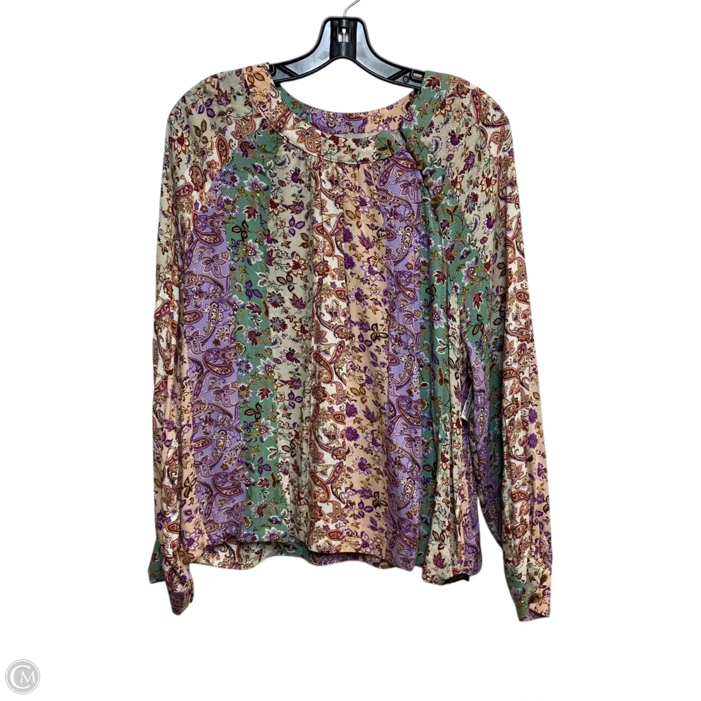 Top Long Sleeve By Loft In Multi-colored, Size: L