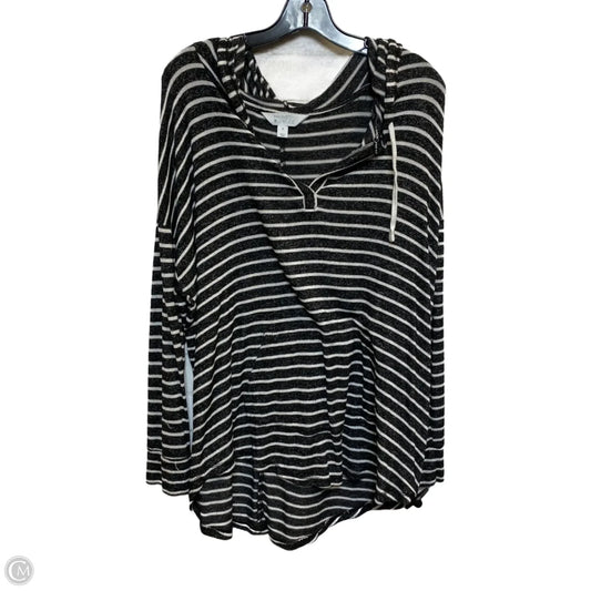 Top Long Sleeve By Market & Spruce In Black & White, Size: 1x