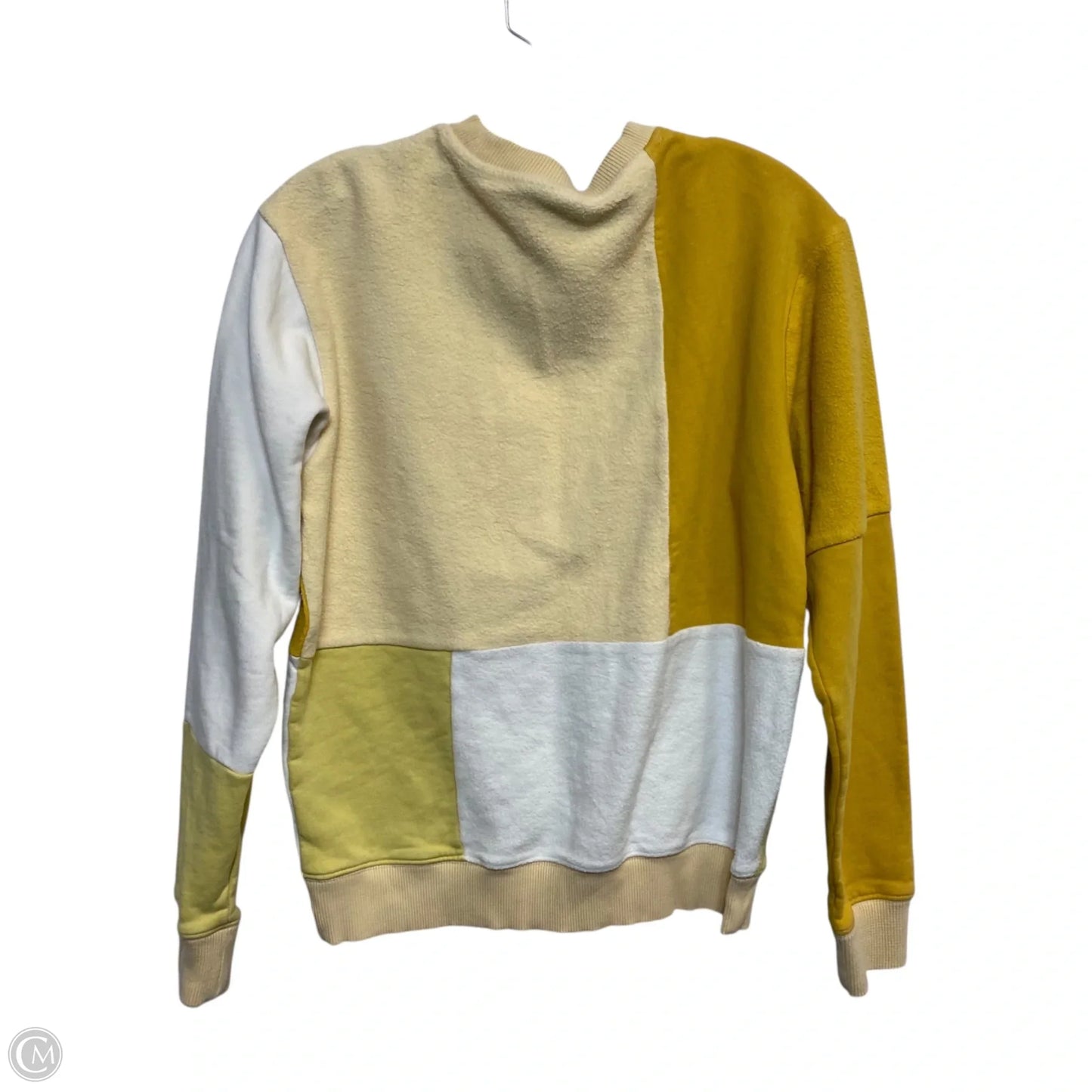 Sweatshirt Crewneck By Scotch & Soda In White & Yellow, Size: S