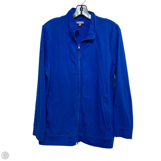 Athletic Jacket By Talbots In Blue, Size: L