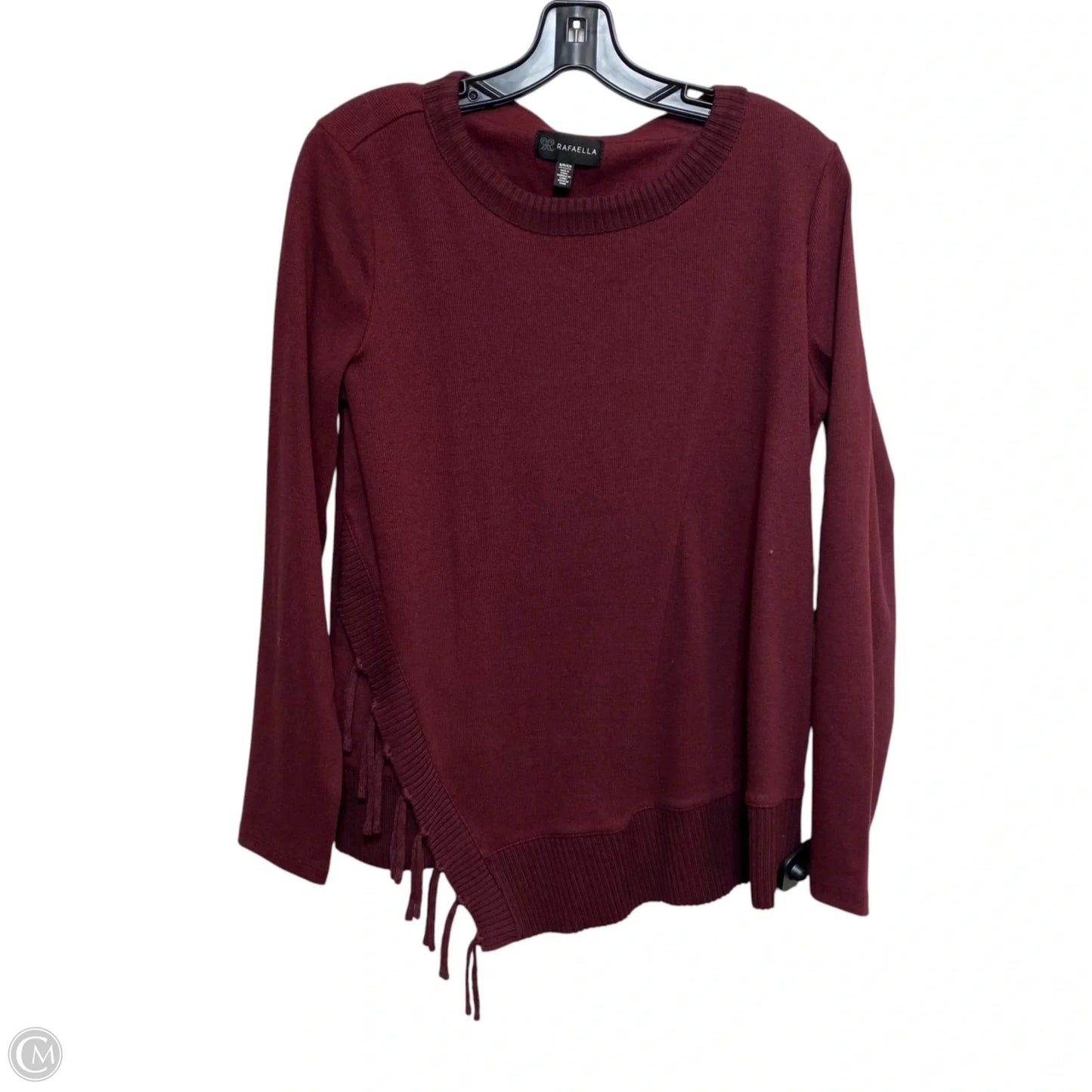 Top Long Sleeve By Rafaella In Red, Size: S