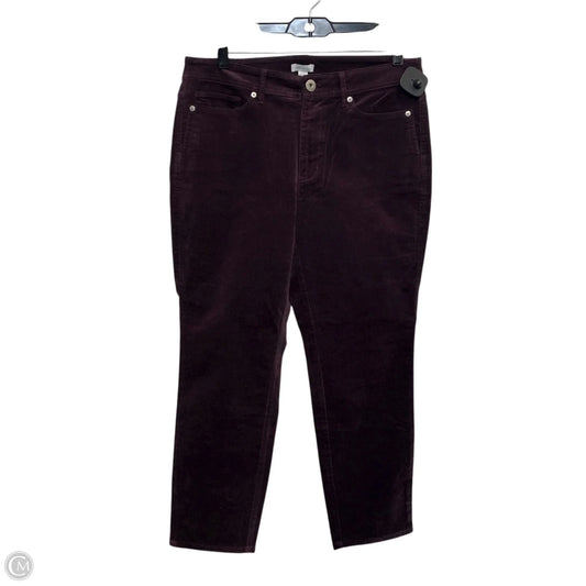 Pants Corduroy By J. Jill In Purple, Size: 10p