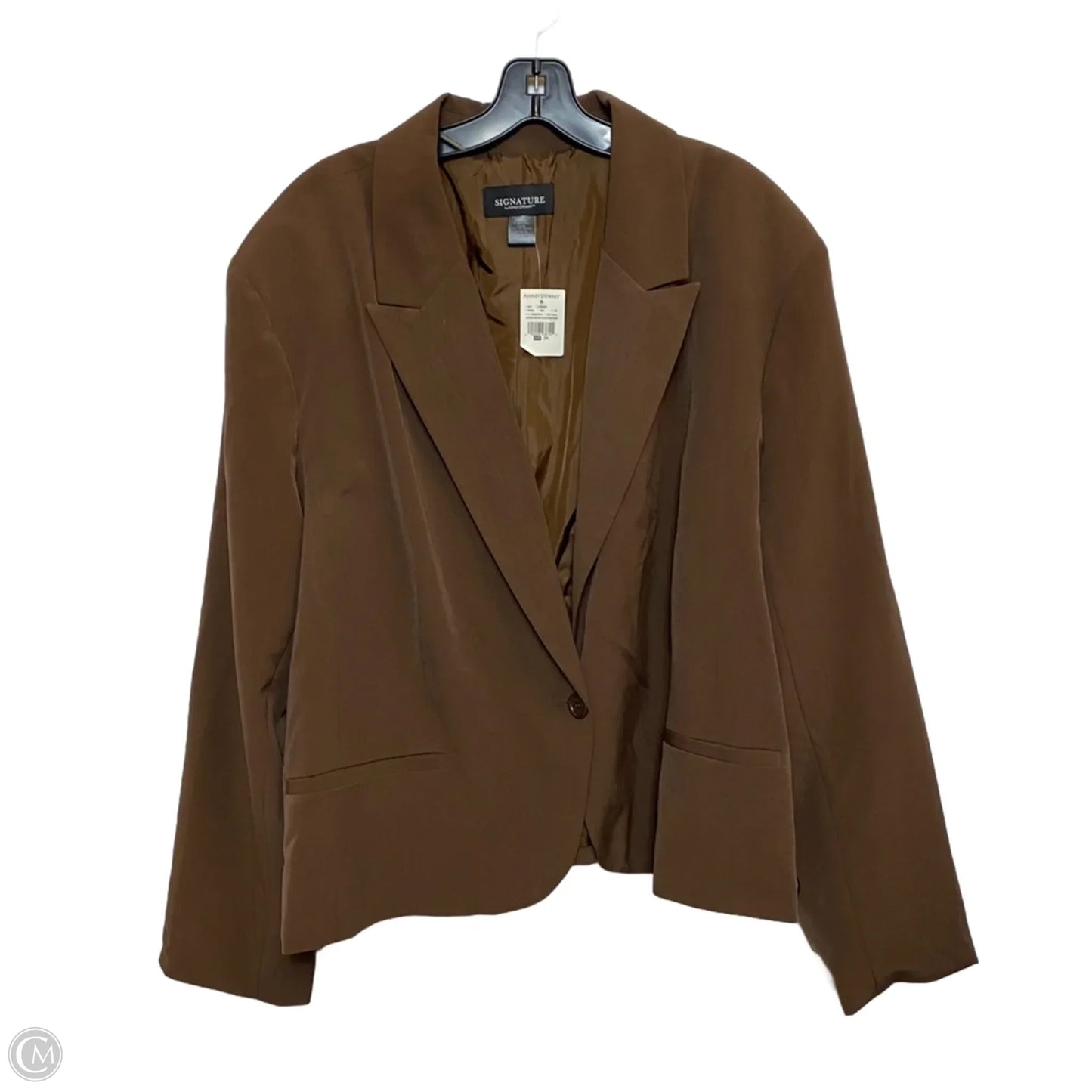 Blazer By Ashley Stewart In Brown, Size: 4x