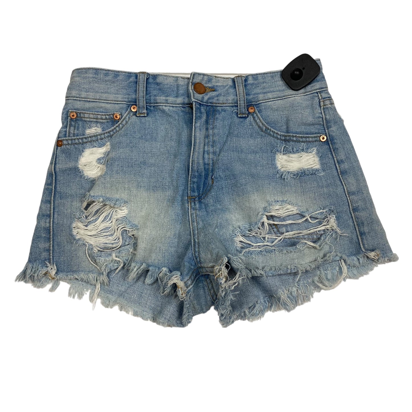 Blue Denim Shorts Just Black, Size S