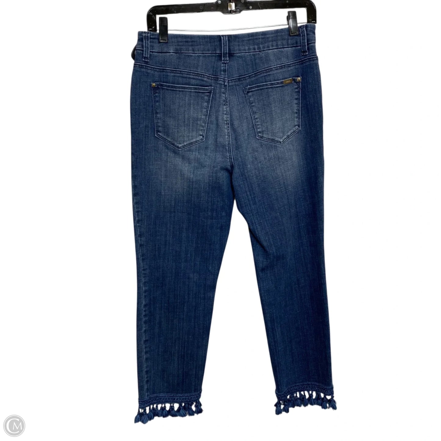 Jeans Cropped By Chicos In Blue Denim, Size: 4