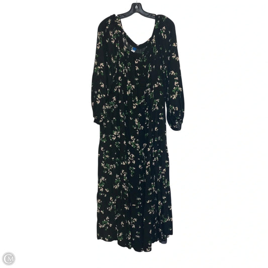 Dress Casual Midi By Old Navy In Black, Size: 3x