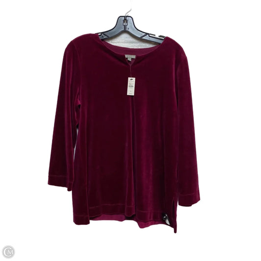 Top Long Sleeve By Talbots In Red, Size: Lp