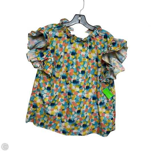 Top Sleeveless By Thml In Blue & Yellow, Size: L