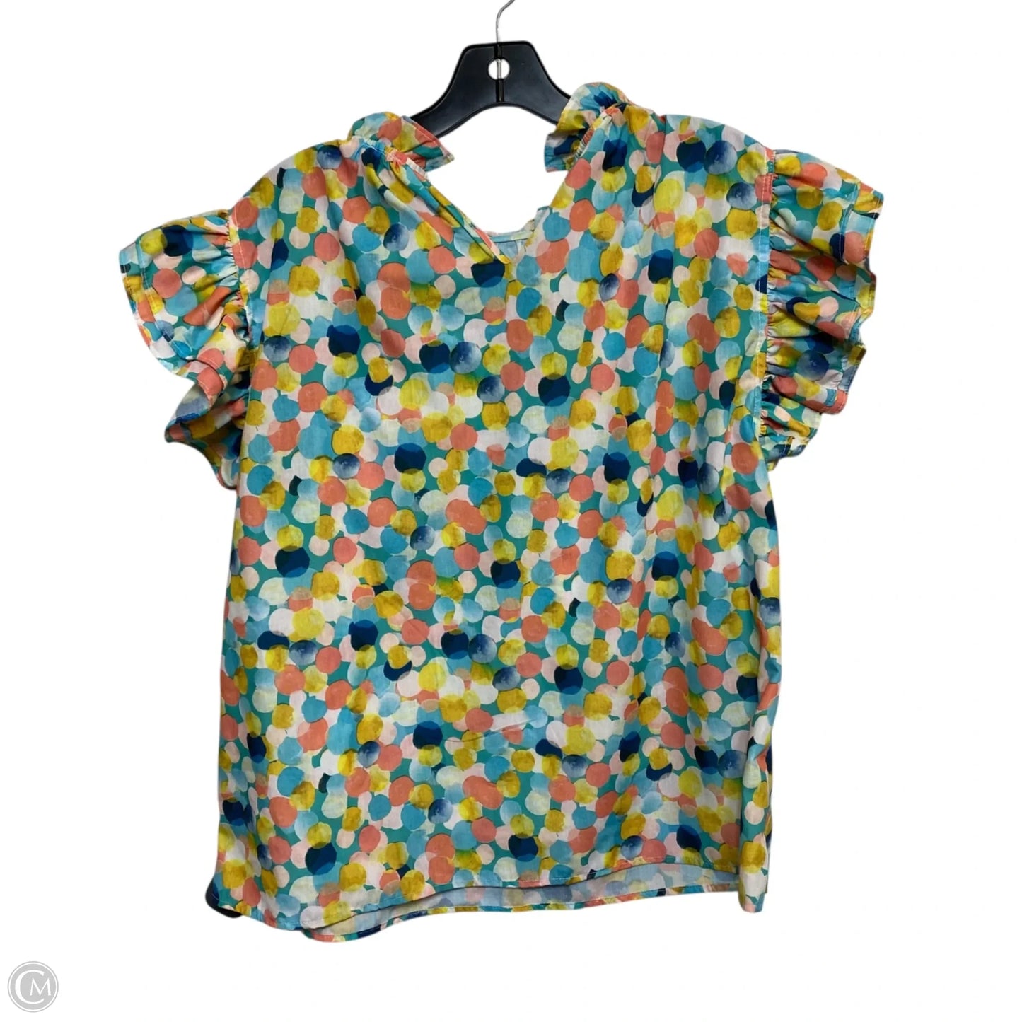 Top Sleeveless By Thml In Blue & Yellow, Size: L