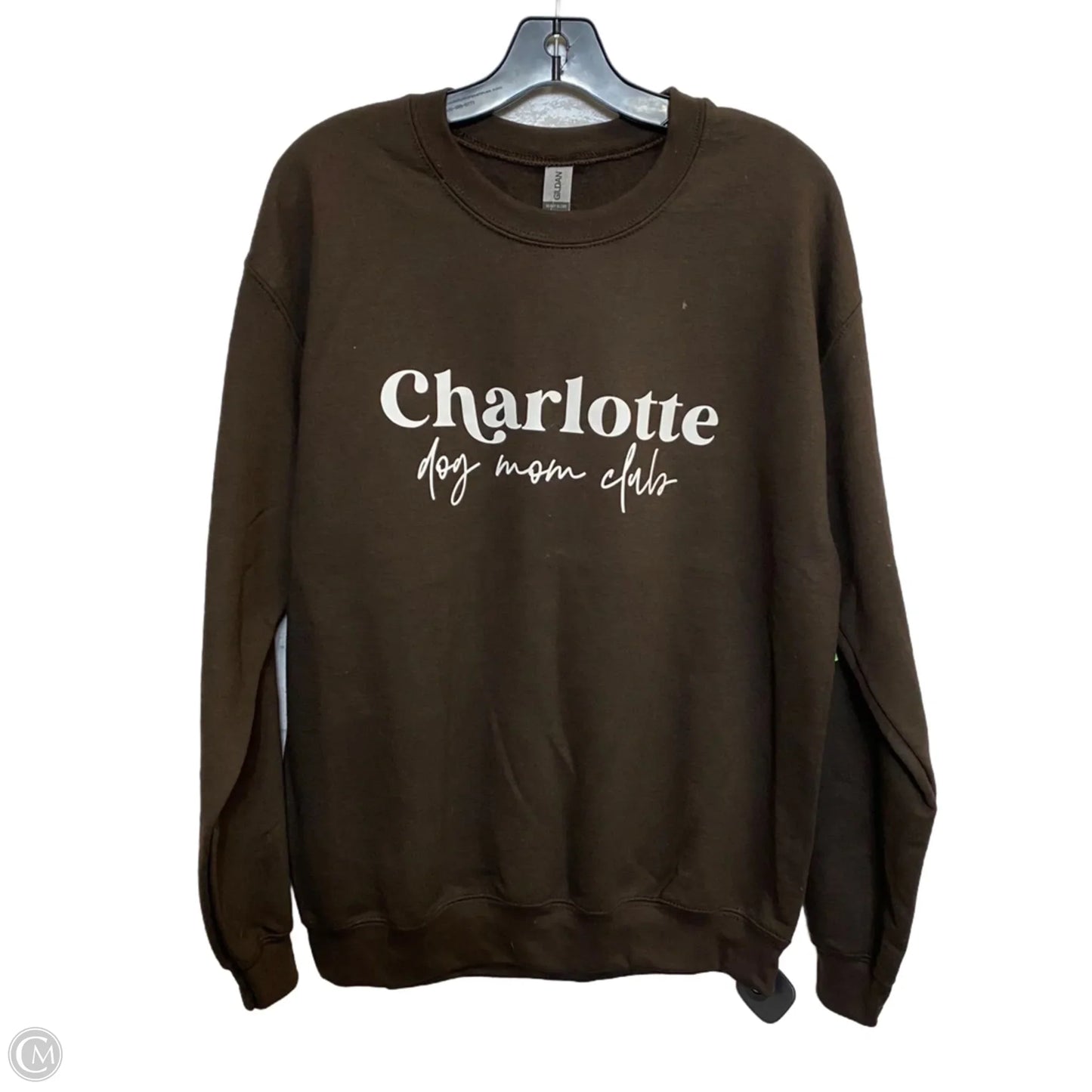 Sweatshirt Crewneck By Gildan In Brown, Size: M