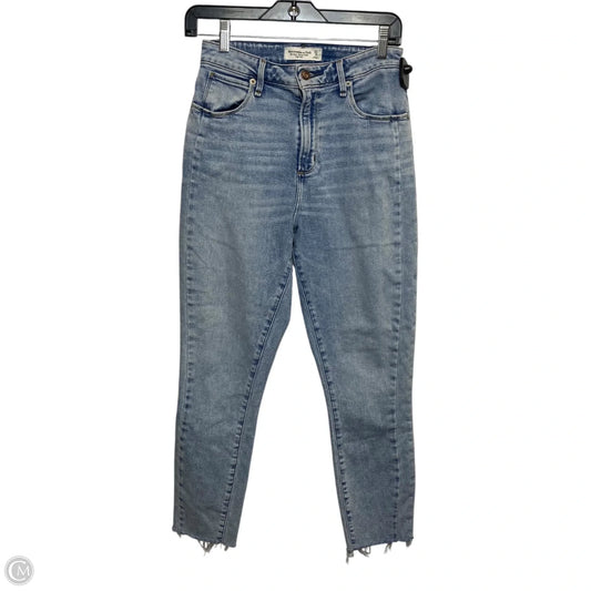 Jeans Skinny By Abercrombie And Fitch In Blue Denim, Size: 4
