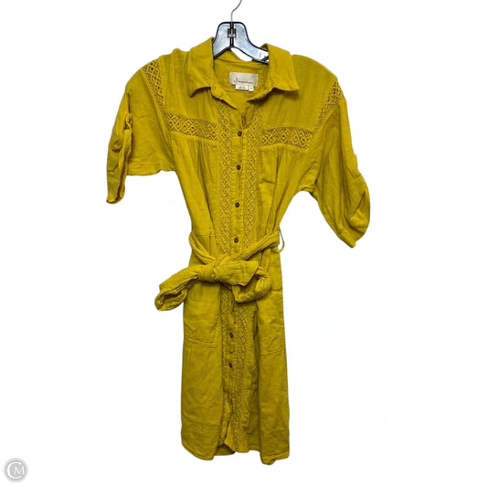 Dress Casual Short By Anthropologie In Yellow, Size: Xs