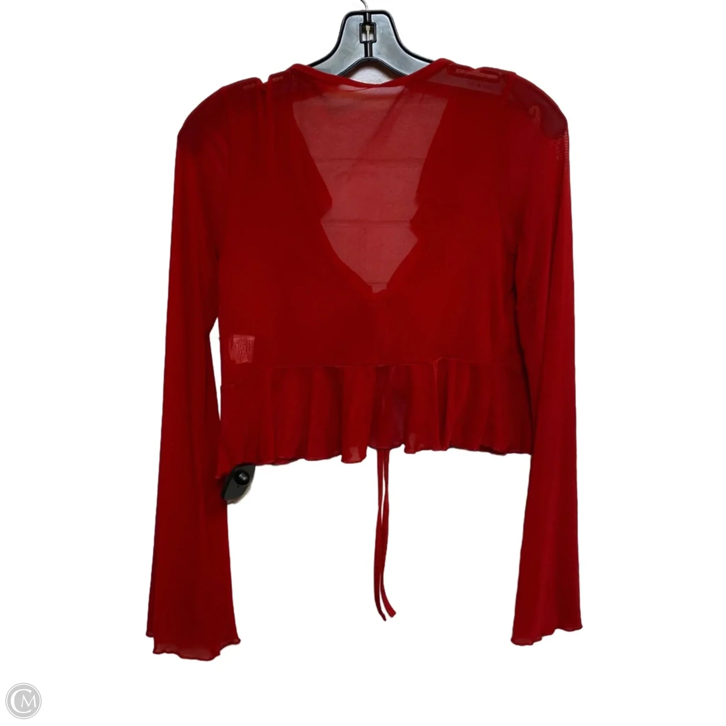 Top Long Sleeve By Shein In Red, Size: S