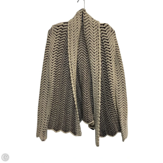 Sweater Cardigan By Moth In Black & Tan, Size: M