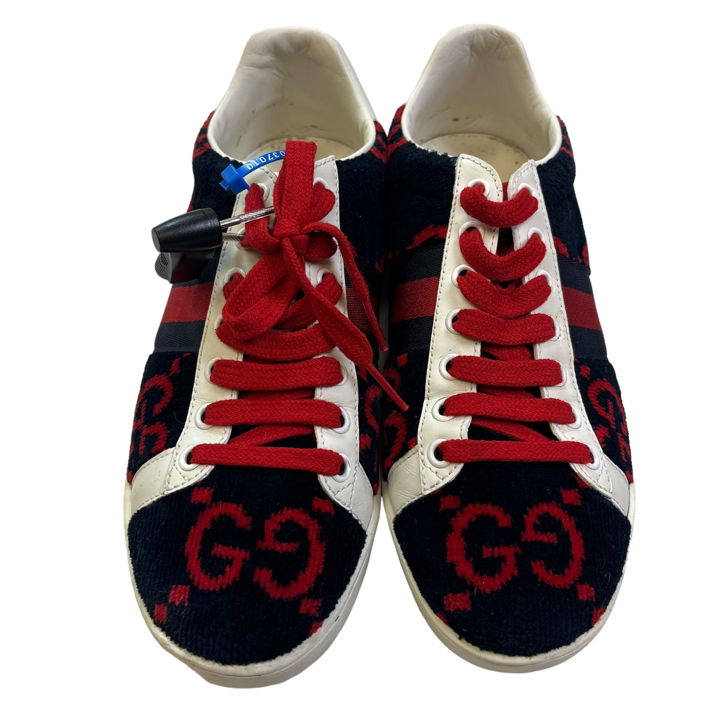 Blue & Red Shoes Luxury Designer Gucci, Size 6