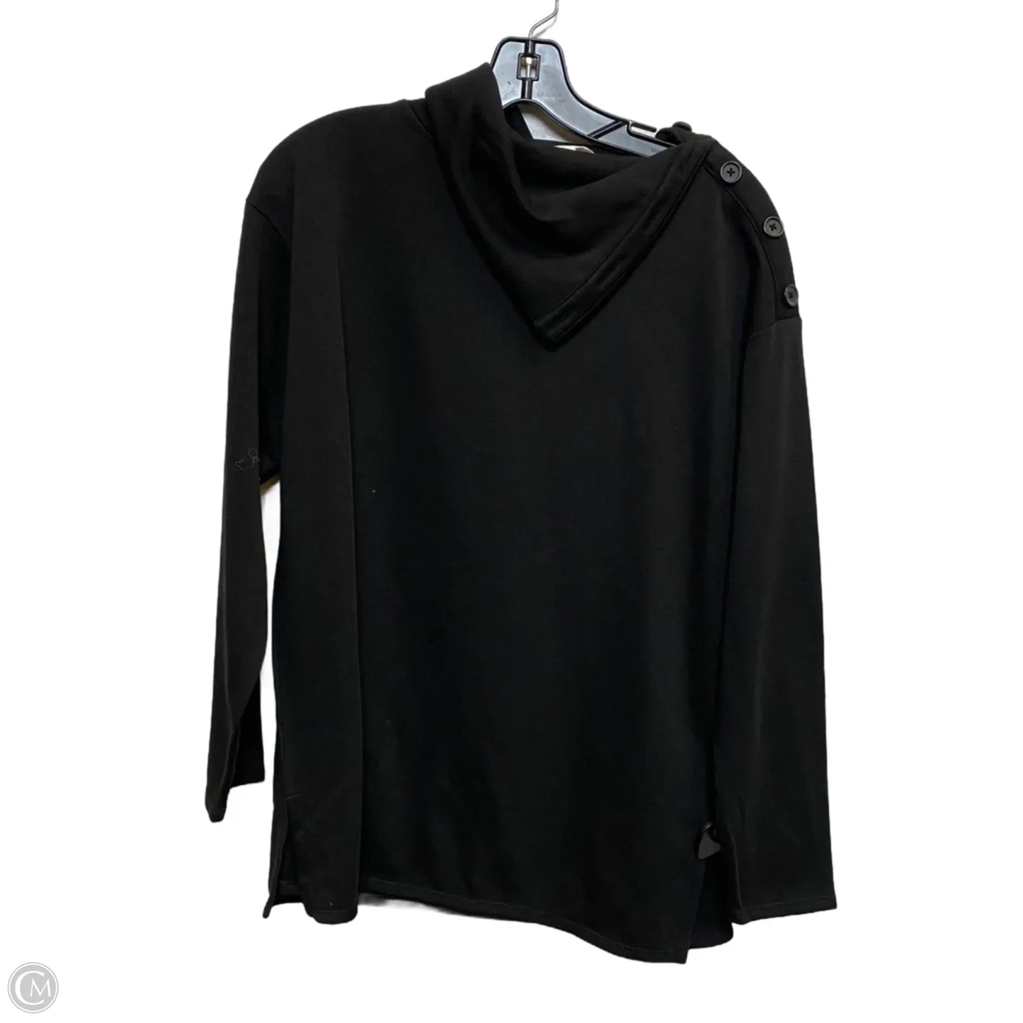 Sweatshirt Collar By Time And Tru In Black, Size: M