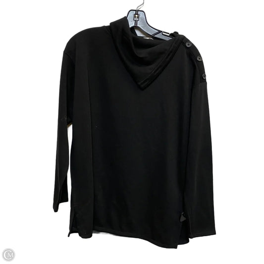 Sweatshirt Collar By Time And Tru In Black, Size: M