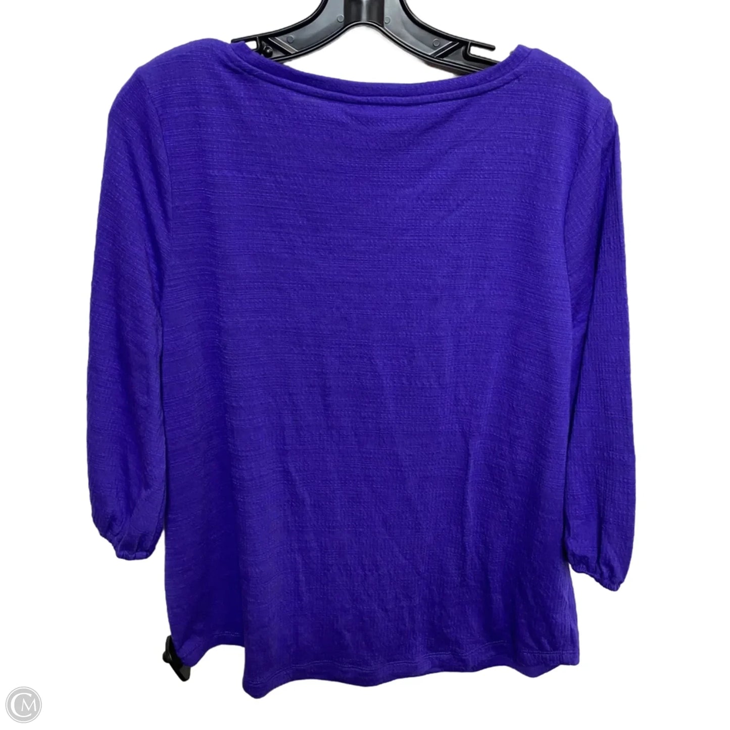 Top 3/4 Sleeve By Liz Claiborne In Purple, Size: M