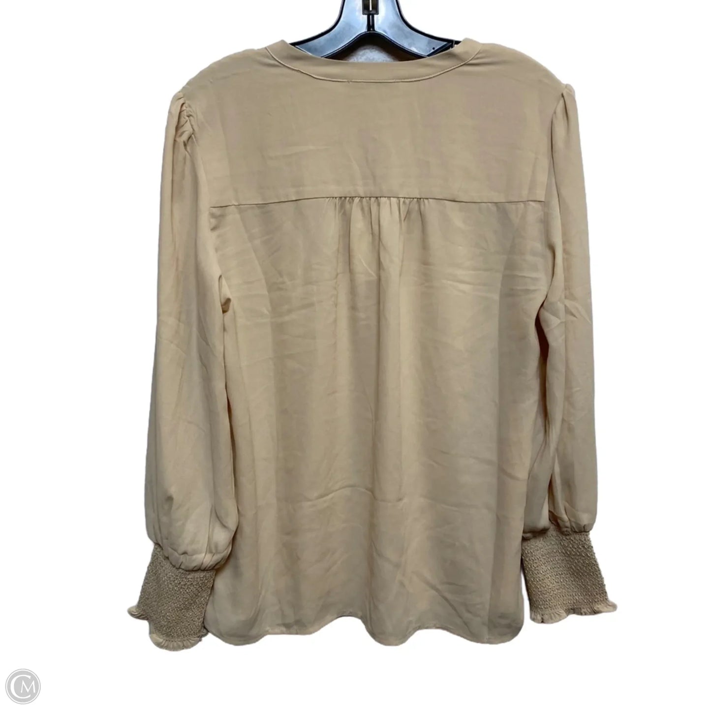 Top Long Sleeve By Alex & Lili In Tan, Size: M
