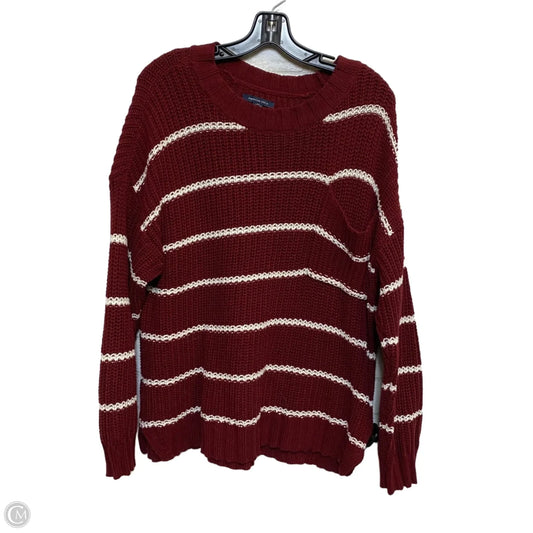 Sweater By American Eagle In Red & White, Size: L