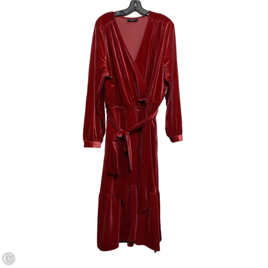 Dress Party Midi By Lane Bryant In Red, Size: 4x