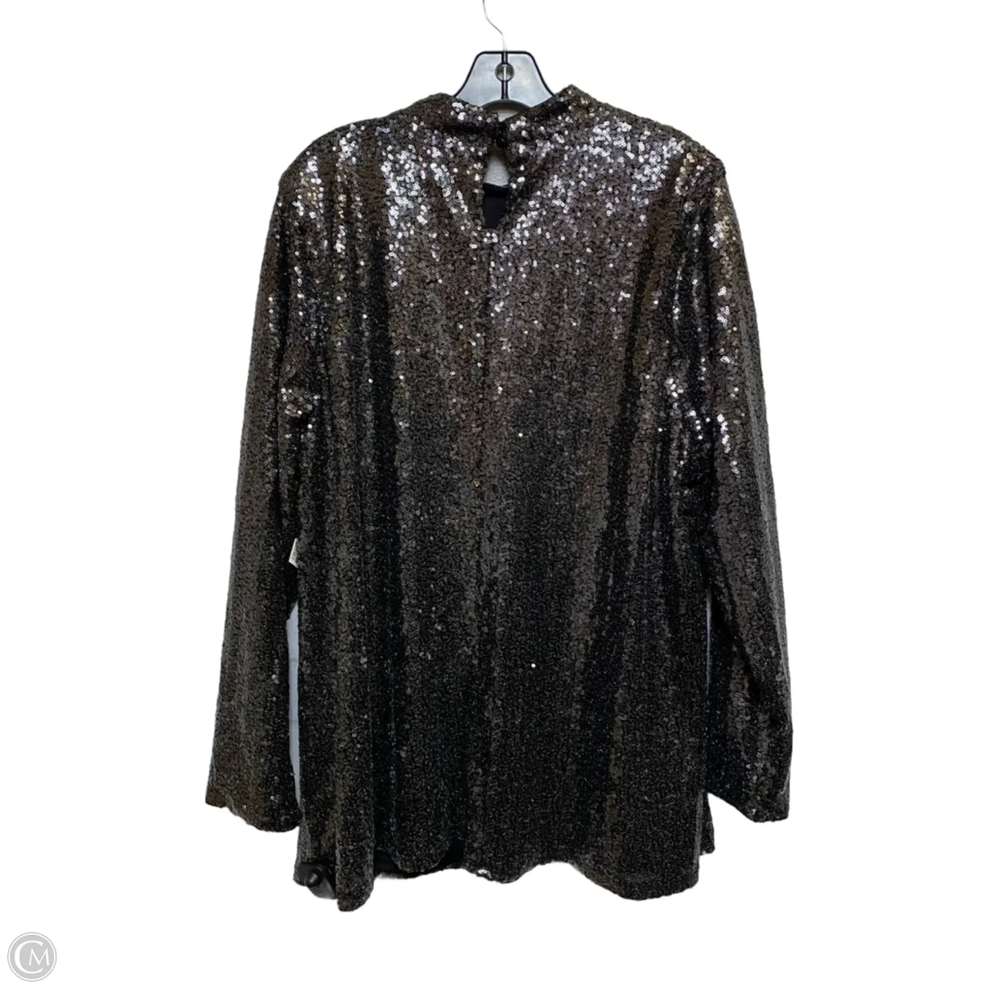 Top Long Sleeve By Lane Bryant In Silver, Size: 3x