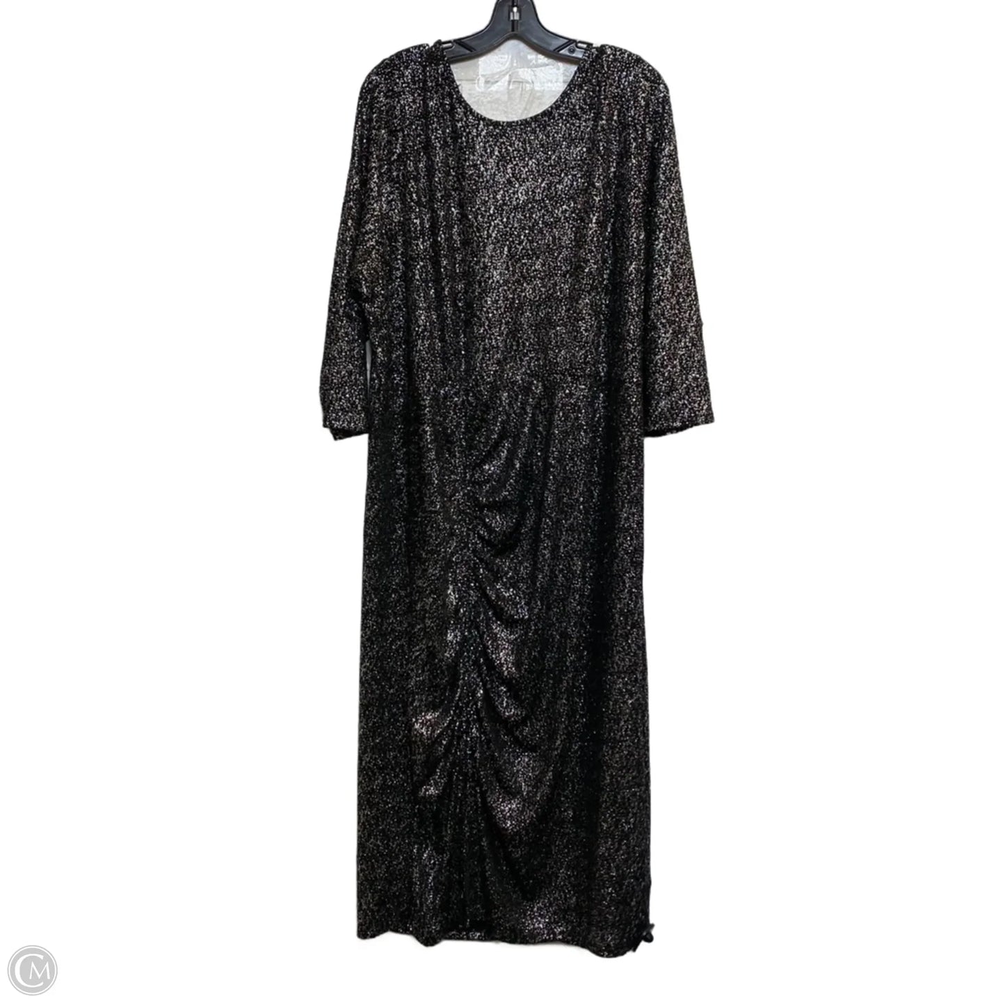 Dress Party Long By Lane Bryant In Black & Silver, Size: 4x