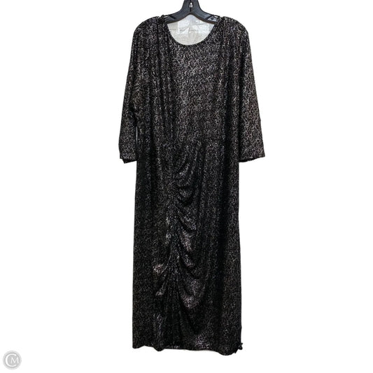 Dress Party Long By Lane Bryant In Black & Silver, Size: 4x