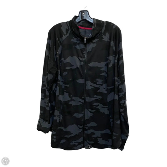 Athletic Jacket By Livi Active In Black & Grey, Size: 3x
