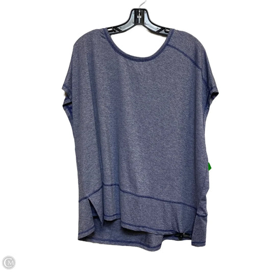 Athletic Top Short Sleeve By Zelos In Blue, Size: 3x