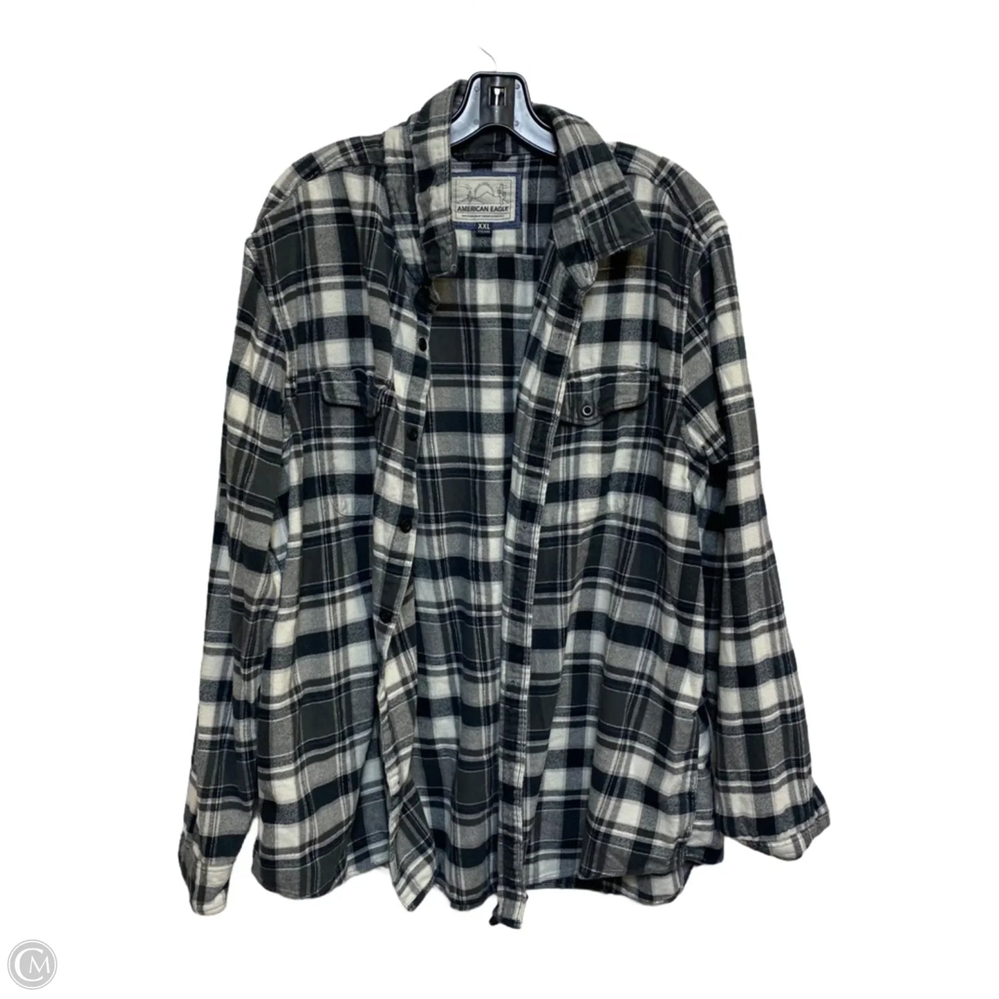 Top Long Sleeve By American Eagle In Grey, Size: Xxl