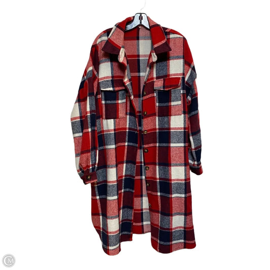 Dress Casual Short By Cmf In Blue & Red, Size: 2x