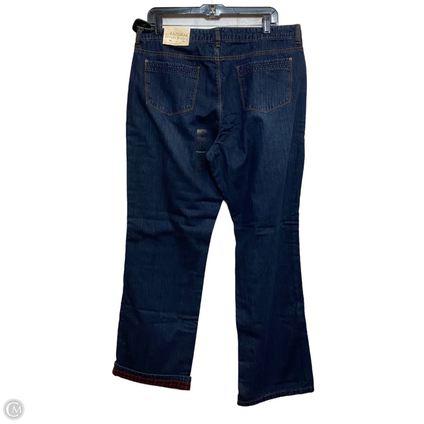 Jeans Straight By Natural Reflections In Blue Denim, Size: 16