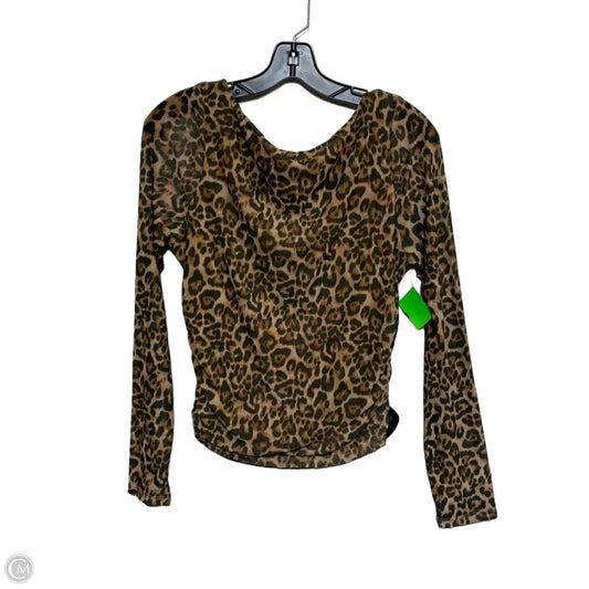 Top Long Sleeve By Madden Girl In Animal Print, Size: Xl