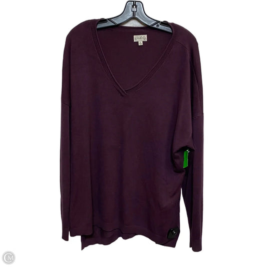 Sweater By Wonderly In Purple, Size: Xl