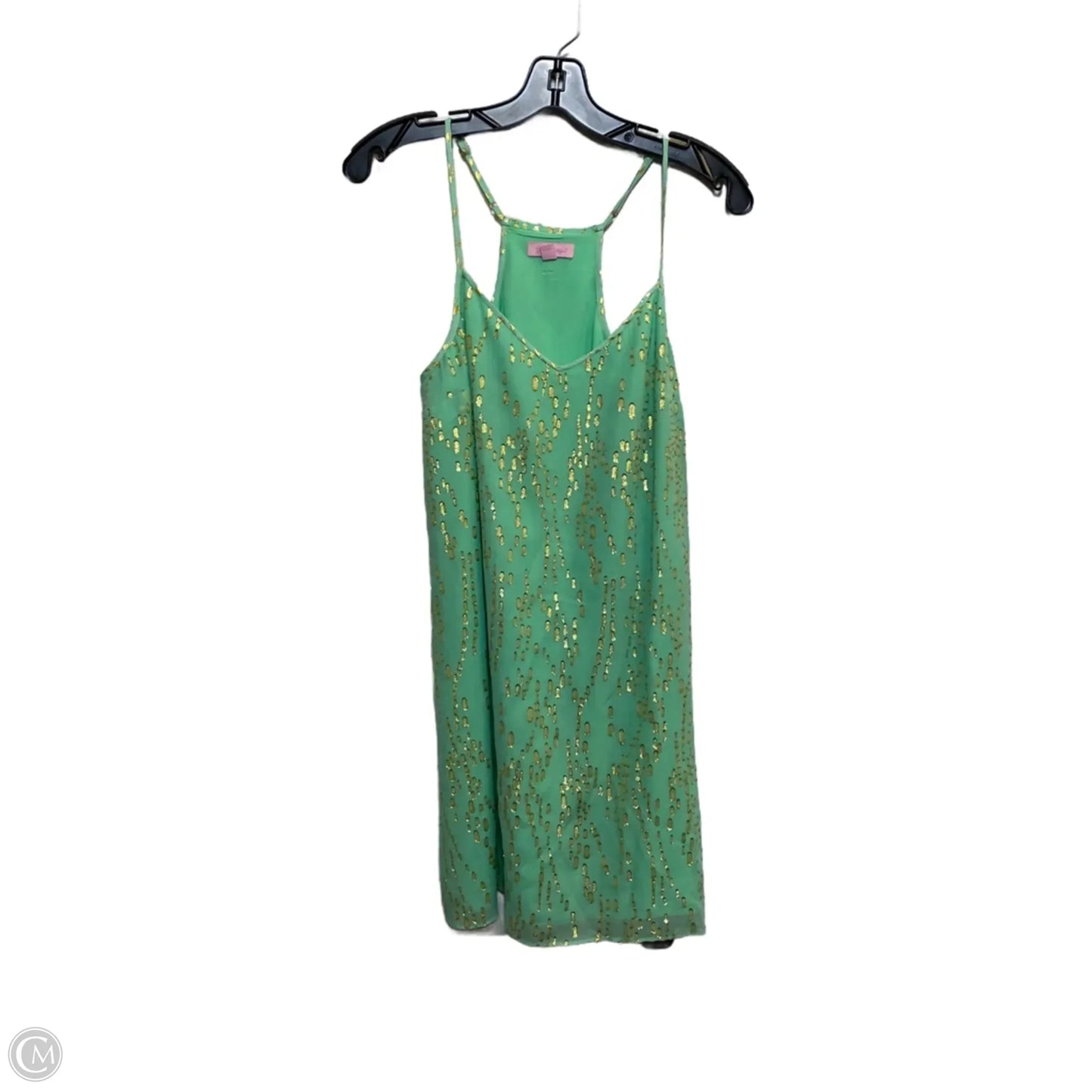 Dress Designer By Lilly Pulitzer In Gold & Green, Size: S