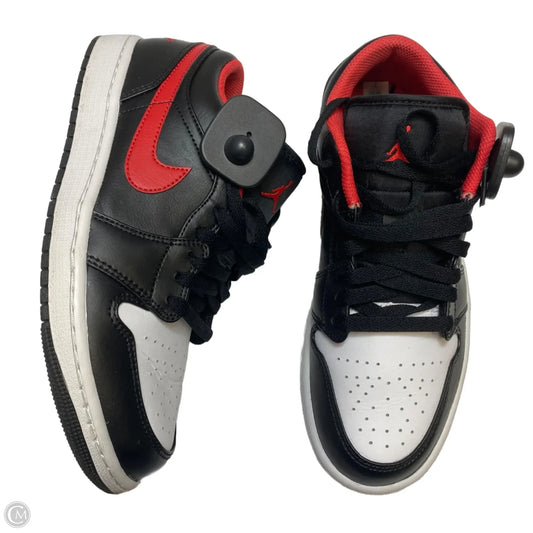 Shoes Luxury Designer By Jordan In Black & Red, Size: 9.5