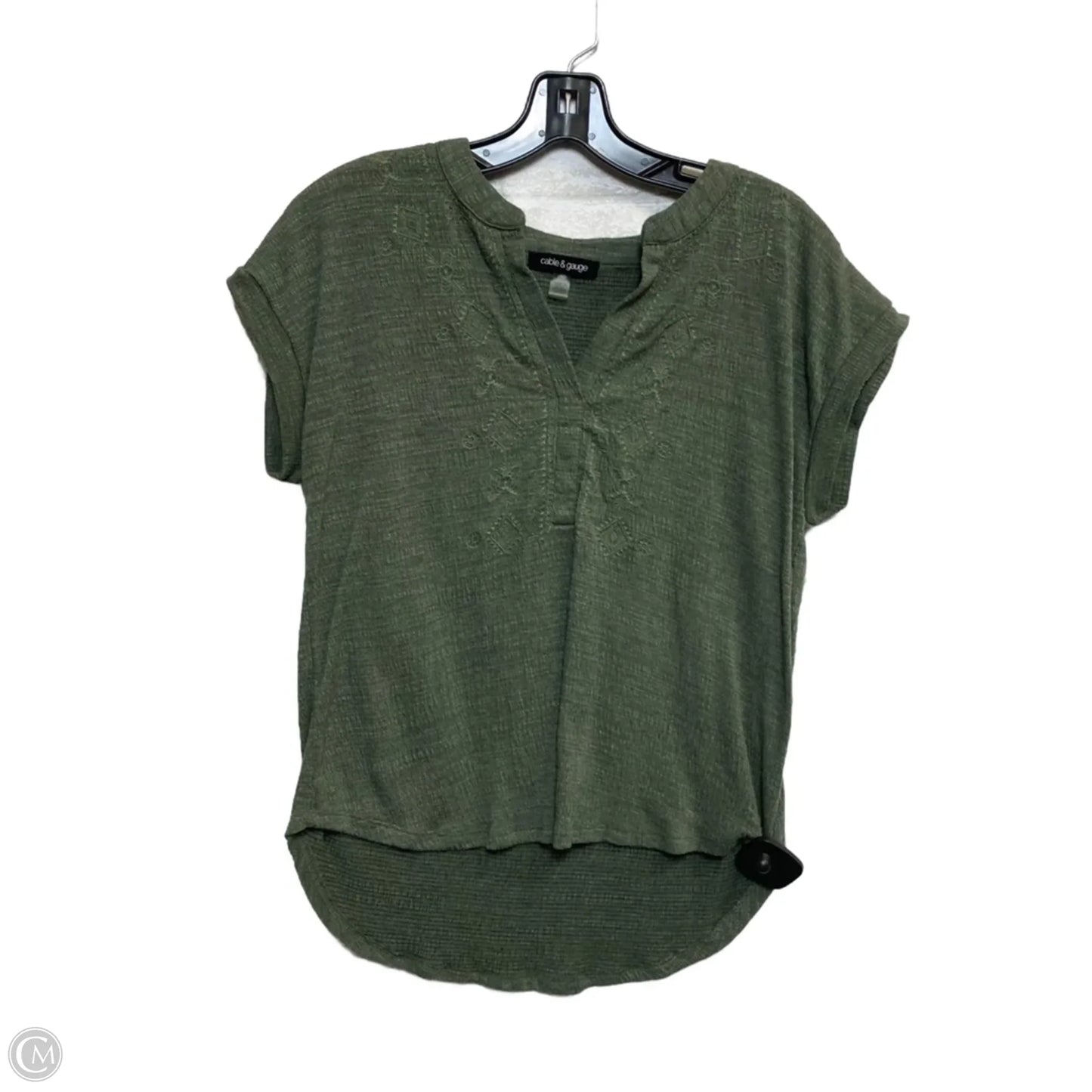 Top Sleeveless By Cable And Gauge In Green, Size: S