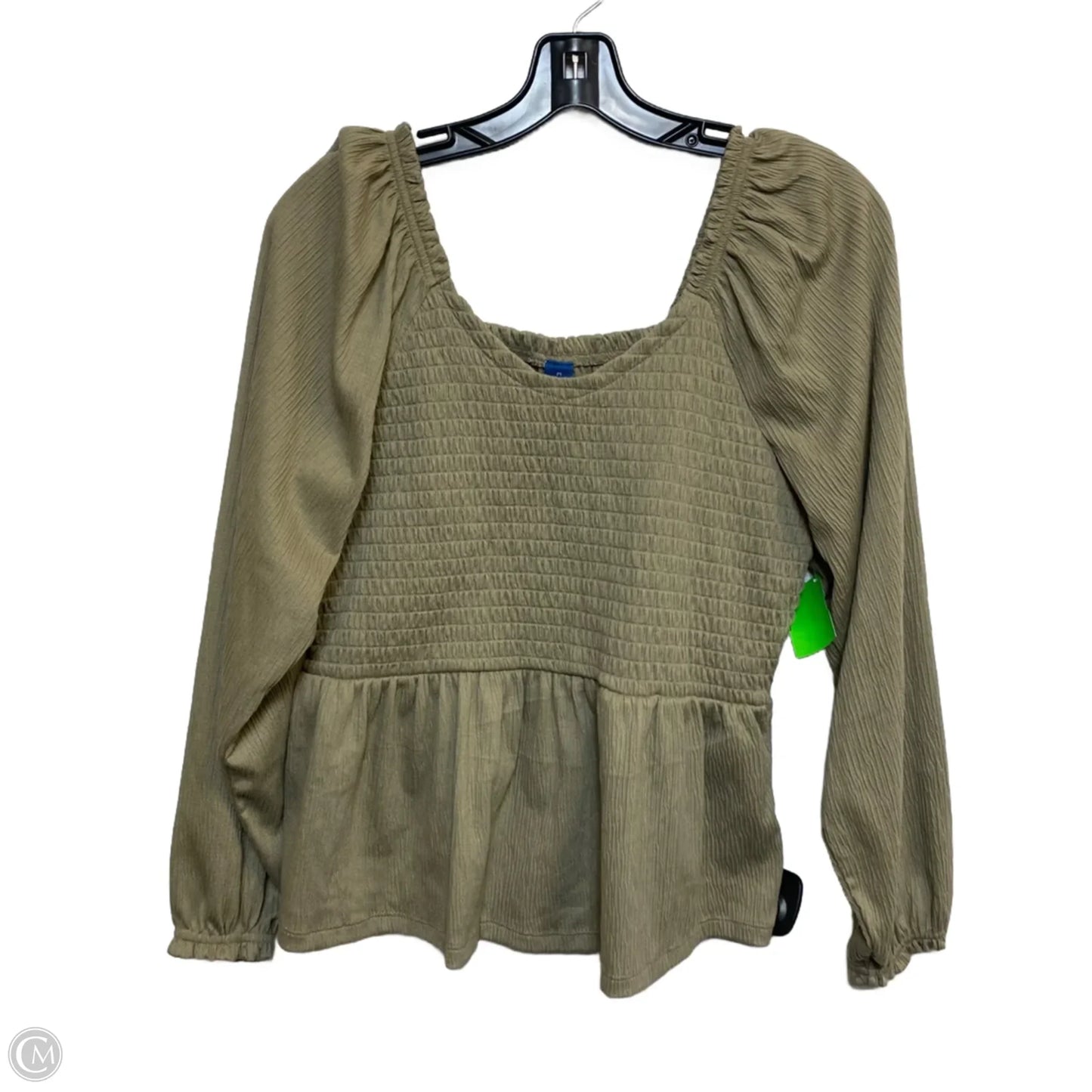 Top Long Sleeve By Old Navy In Green, Size: M