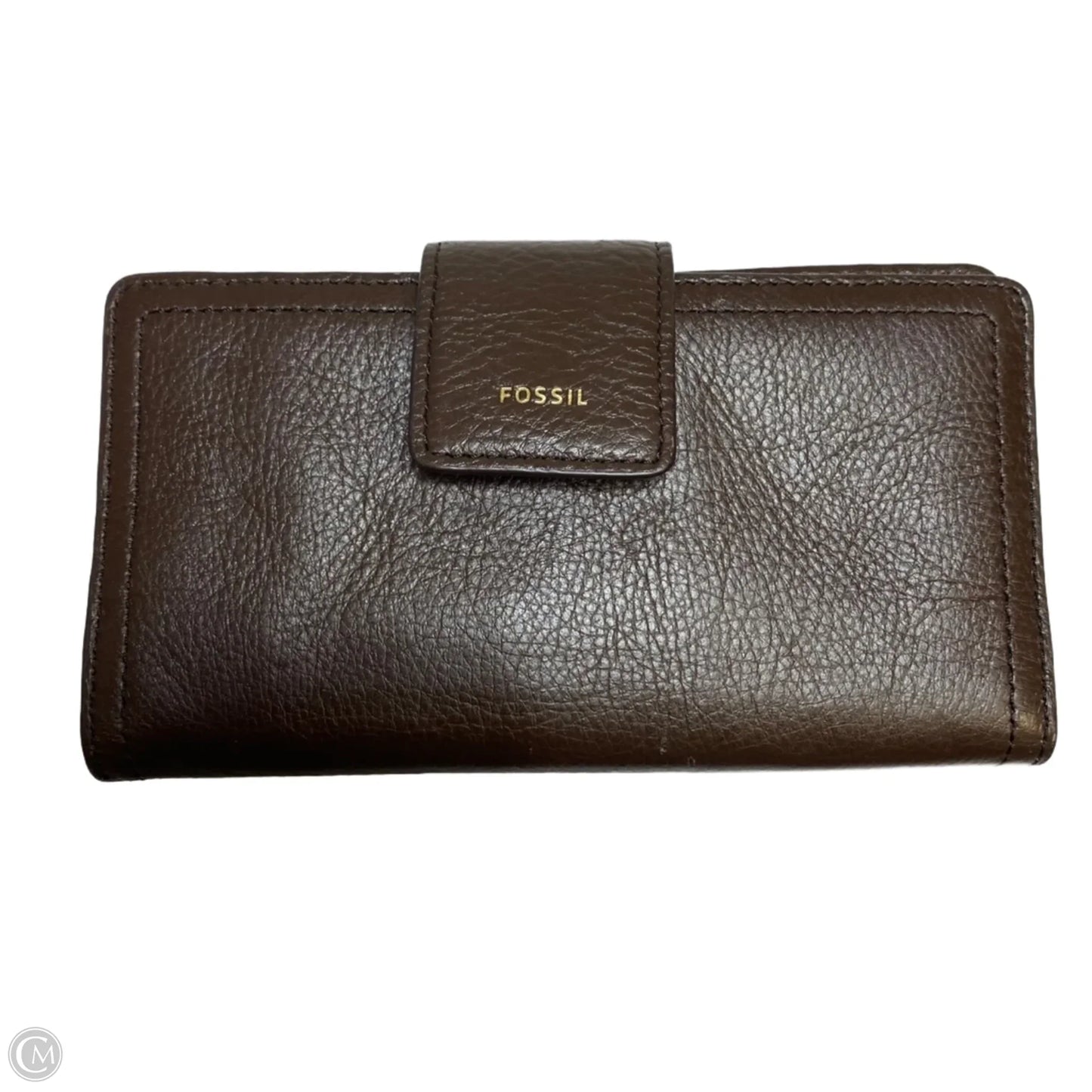 Wallet Leather By Fossil, Size: Medium