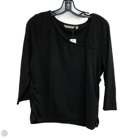 Top 3/4 Sleeve By Soft Surroundings In Black, Size: Xl