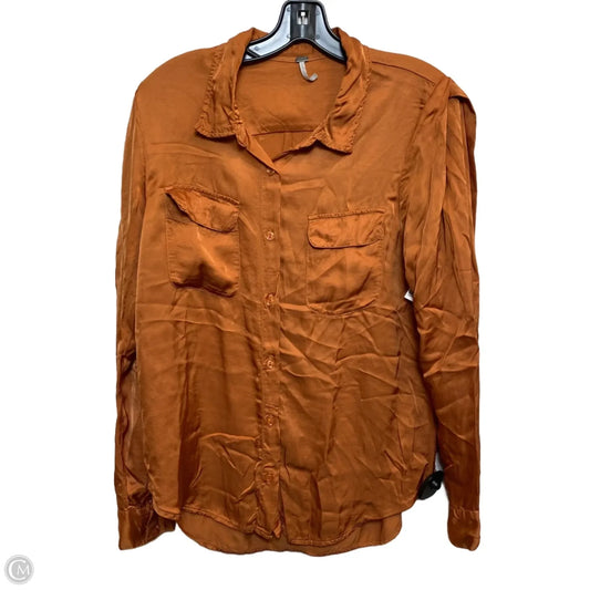 Blouse Long Sleeve By Yfb In Orange, Size: M