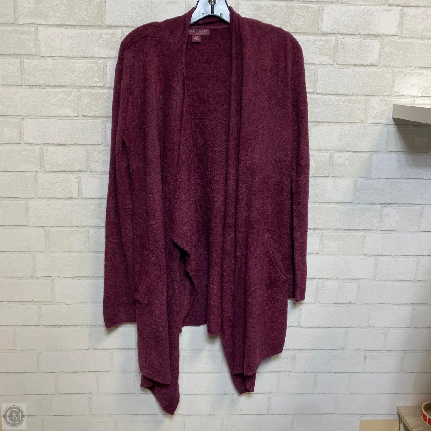 Sweater Cardigan By Barefoot Dreams In Maroon, Size: S