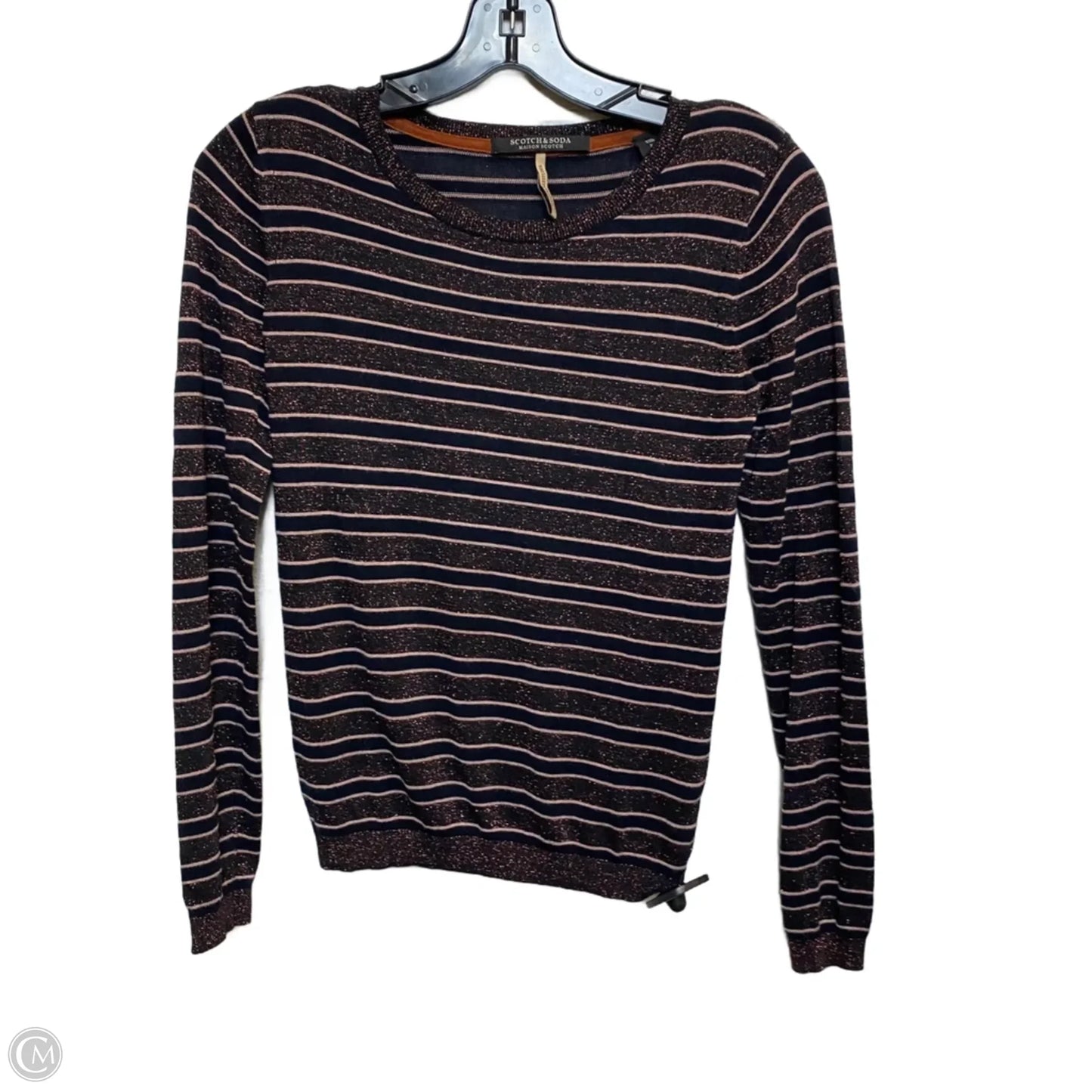 Top Long Sleeve By Scotch & Soda In Black & Pink, Size: Xs