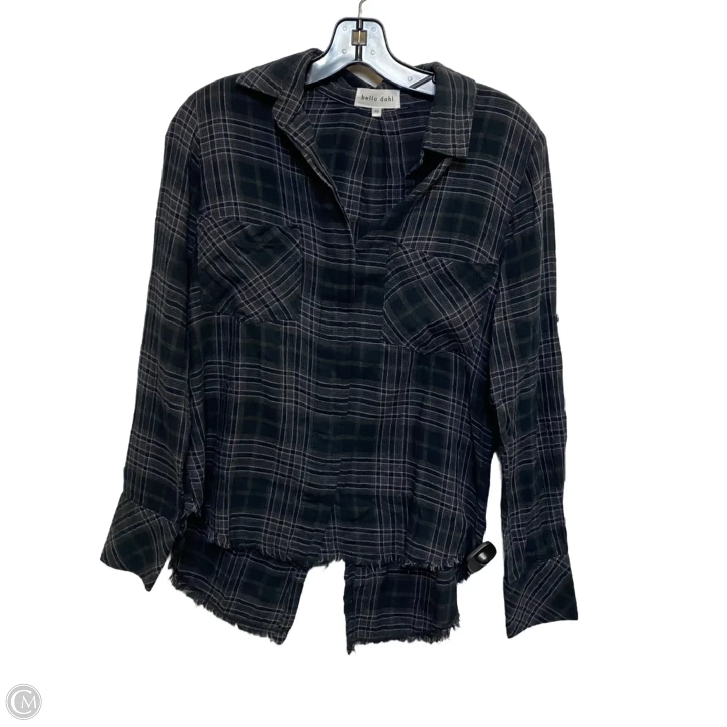 Top Long Sleeve By Bella Dahl In Black & Grey, Size: Xs