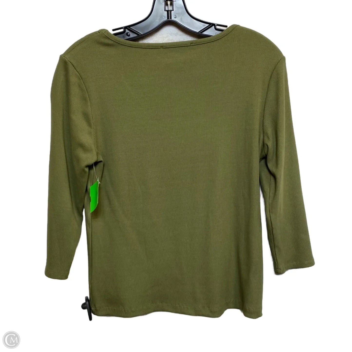 Top 3/4 Sleeve Basic By Tahari In Green, Size: M