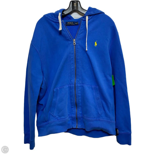Sweatshirt Hoodie By Polo Ralph Lauren In Blue, Size: Xl